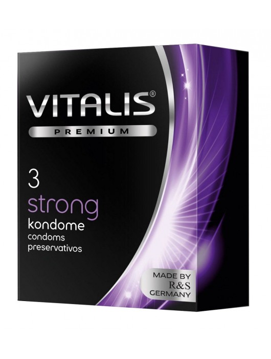 Презервативы с утолщенной стенкой VITALIS PREMIUM strong - 3 шт. - Vitalis - купить с доставкой в Сыктывкаре