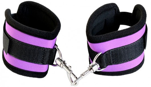 Наручники из неопрена фиолетового цвета - ToyFa - купить с доставкой в Сыктывкаре
