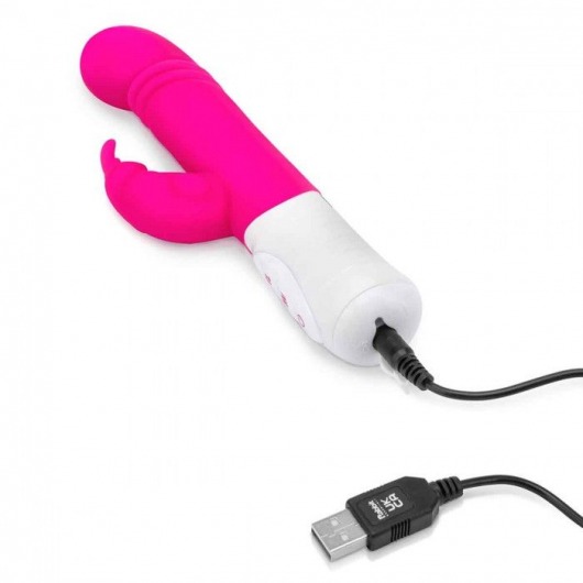 Розовый массажер для G-точки Slim Shaft thrusting G-spot Rabbit - 23 см. - Rabbit Essentials