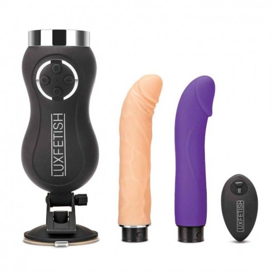 Портативная секс-машина Thrusting Compact Sex Machine c 2 насадками - Lux Fetish - купить с доставкой в Сыктывкаре