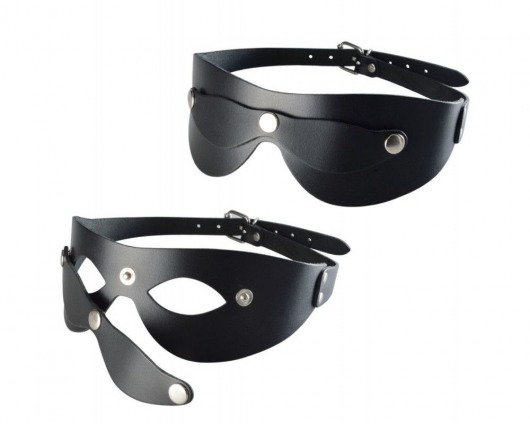 Черная кожаная маска  Новичок - Sitabella - купить с доставкой в Сыктывкаре