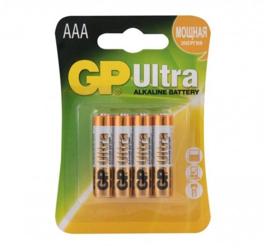 Батарейки алкалиновые GP Ultra Alkaline 24А AАA/LR03 - 4 шт. - Элементы питания - купить с доставкой в Сыктывкаре