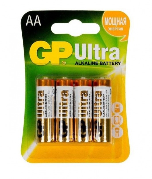 Батарейки алкалиновые GP Ultra Alkaline AA/LR6 - 4 шт. - Элементы питания - купить с доставкой в Сыктывкаре