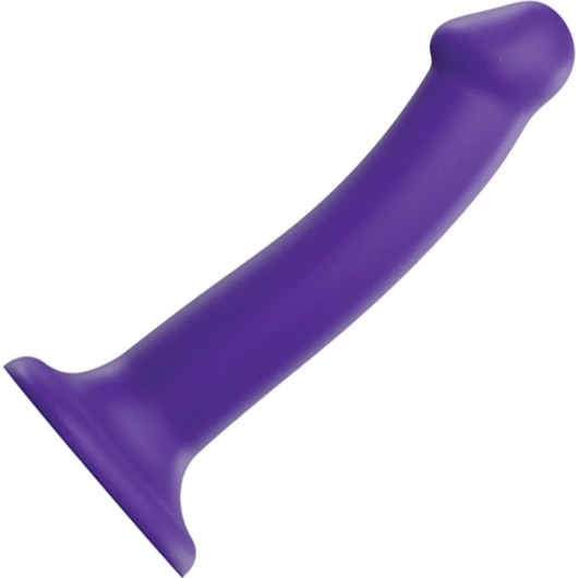 Фиолетовый фаллоимитатор-насадка Strap-On-Me Dildo Dual Density size M - 18 см. - Strap-on-me - купить с доставкой в Сыктывкаре