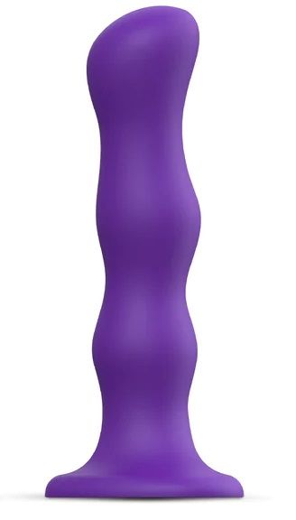 Фиолетовая насадка Strap-On-Me Dildo Geisha Balls size M - Strap-on-me - купить с доставкой в Сыктывкаре