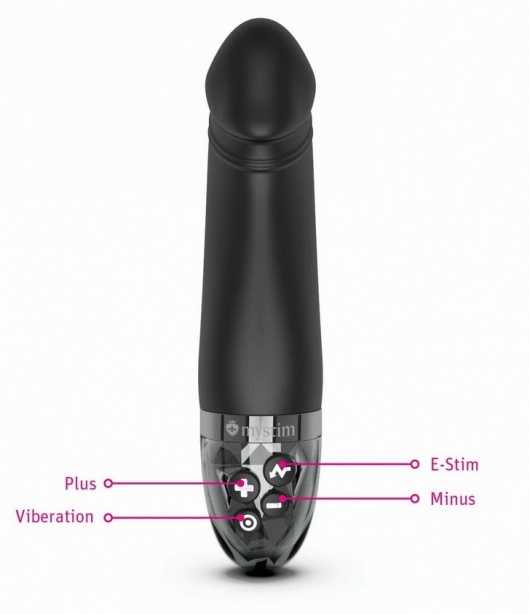 Черный вибратор с электростимуляцией Real Deal Neal - 16,5 см. - MyStim - купить с доставкой в Сыктывкаре