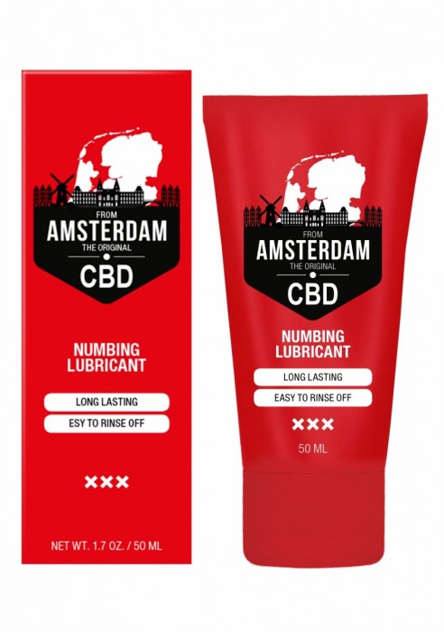 Пролонгирующий лубрикант Numbing CBD from Amsterdam - 50 мл. - Shots Media BV - купить с доставкой в Сыктывкаре