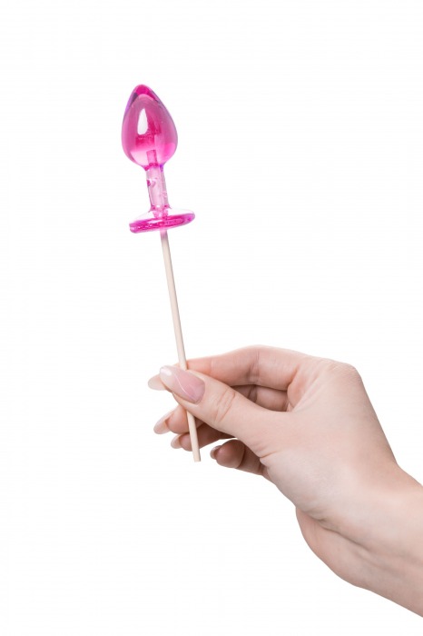 Розовый леденец  в форме анальной втулки со вкусом айриш крим - 29 гр. - Sosuчki - купить с доставкой в Сыктывкаре