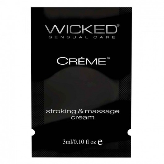 Крем для массажа и мастурбации Wicked Stroking and Massage Creme - 3 мл. - Wicked - купить с доставкой в Сыктывкаре