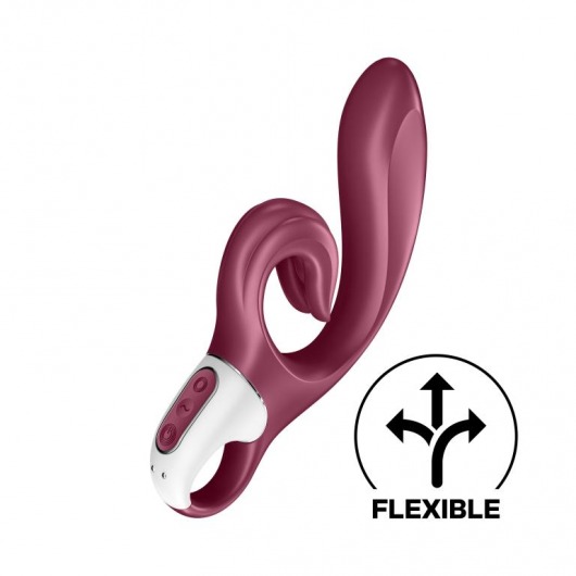Бордовый вибратор-кролик Love me - 21,2 см. - Satisfyer