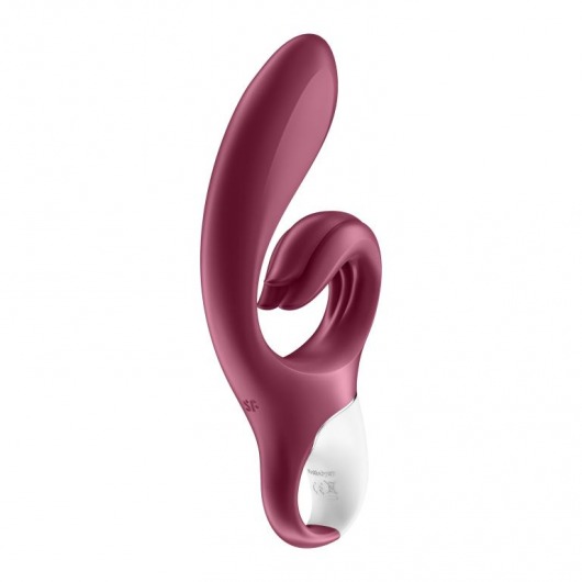 Бордовый вибратор-кролик Love me - 21,2 см. - Satisfyer