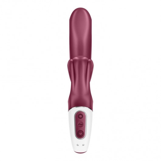 Бордовый вибратор-кролик Love me - 21,2 см. - Satisfyer