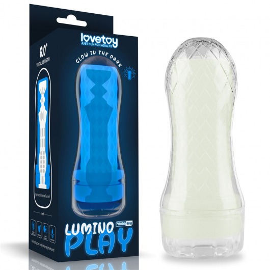 Светящийся в темноте мастурбатор Lumino Play Masturbator Pocketed - Lovetoy - в Сыктывкаре купить с доставкой