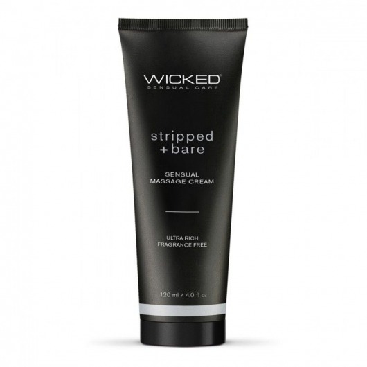 Массажный легкий крем WICKED Stripped plus Bare - 120 мл. - Wicked - купить с доставкой в Сыктывкаре