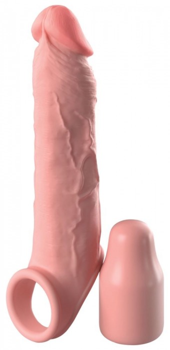 Телесная насадка-удлинитель 2 Inch Silicone X-tension with Strap - 20,3 см. - Pipedream - в Сыктывкаре купить с доставкой
