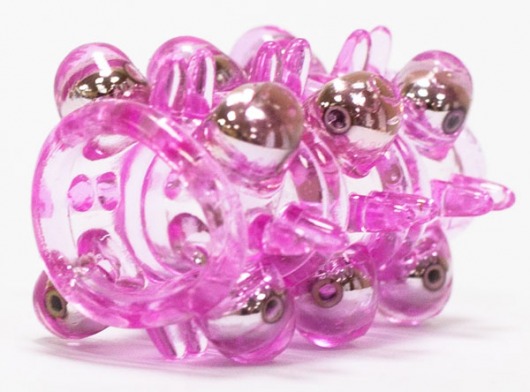 Розовая насадка c шариками Pleasure Sleeve - Toyfa Basic - в Сыктывкаре купить с доставкой