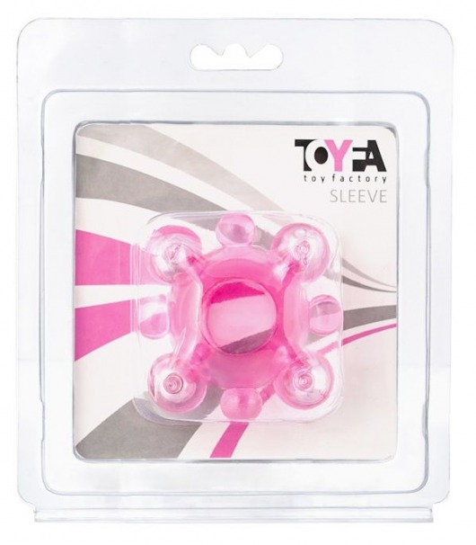 Эрекционное кольцо c бусинками - Toyfa Basic - в Сыктывкаре купить с доставкой