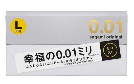 Презервативы Sagami Original 0.02 L-size увеличенного размера - 5 шт. - Sagami - купить с доставкой в Сыктывкаре