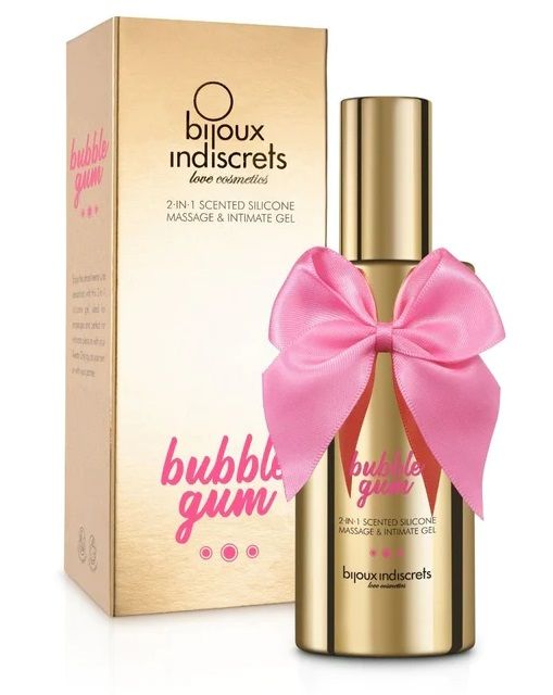 Гель с ароматом жвачки Bubblegum 2-in-1 Scented Silicone Massage And Intimate Gel - 100 мл. - Bijoux Indiscrets - купить с доставкой в Сыктывкаре