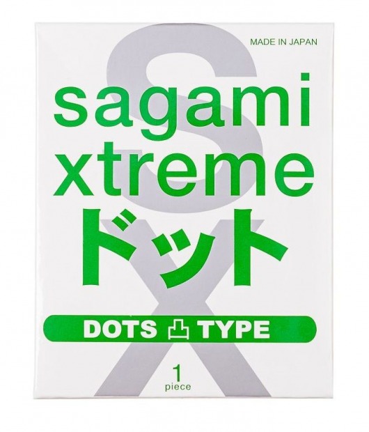 Презерватив Sagami Xtreme Type-E с точками - 1 шт. - Sagami - купить с доставкой в Сыктывкаре