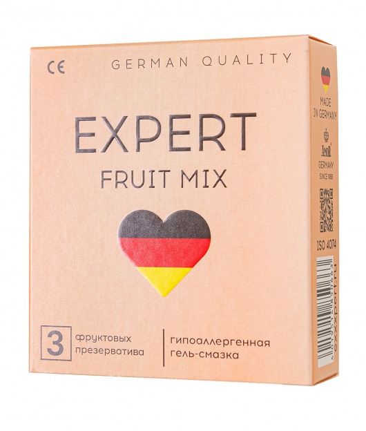 Ароматизированные презервативы EXPERT Fruit Mix - 3 шт. - Expert - купить с доставкой в Сыктывкаре