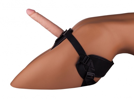 Женский страпон с реалистичной насадкой - 17 см. - LOVETOY (А-Полимер) - купить с доставкой в Сыктывкаре