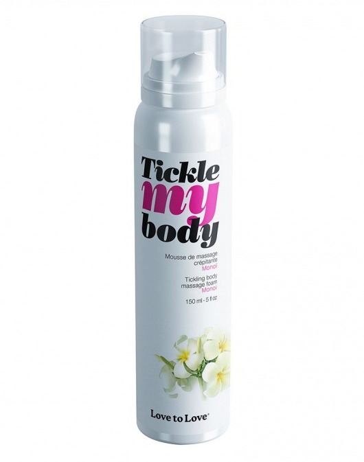 Массажная хрустящая пенка Tickle My Body Monoi с ароматом моной - 150 мл. - Love to Love - купить с доставкой в Сыктывкаре