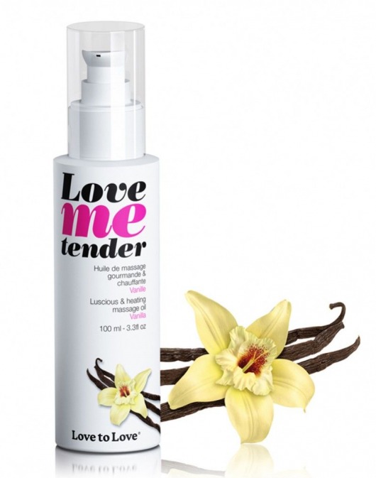 Съедобное согревающее массажное масло Love Me Tender Vanilla с ароматом ванили - 100 мл. - Love to Love - купить с доставкой в Сыктывкаре