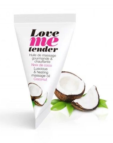 Съедобное согревающее массажное масло Love Me Tender Cocos с ароматом кокоса - 10 мл. - Love to Love - купить с доставкой в Сыктывкаре
