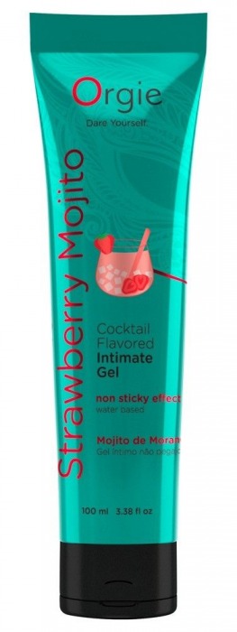 Съедобный интимный гель Orgie Lube Tube Cocktail Strawberry Mojito - 100 мл. - ORGIE - купить с доставкой в Сыктывкаре