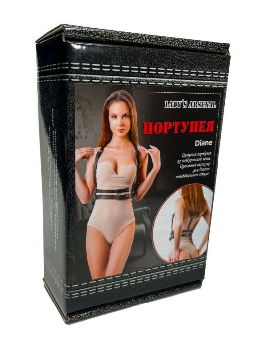 Изящная портупея из натуральной кожи Diane - БДСМ Арсенал - купить с доставкой в Сыктывкаре