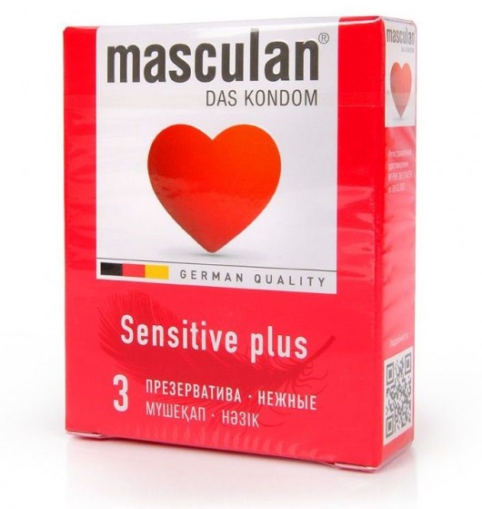 Презервативы Masculan Sensitive plus - 3 шт. - Masculan - купить с доставкой в Сыктывкаре