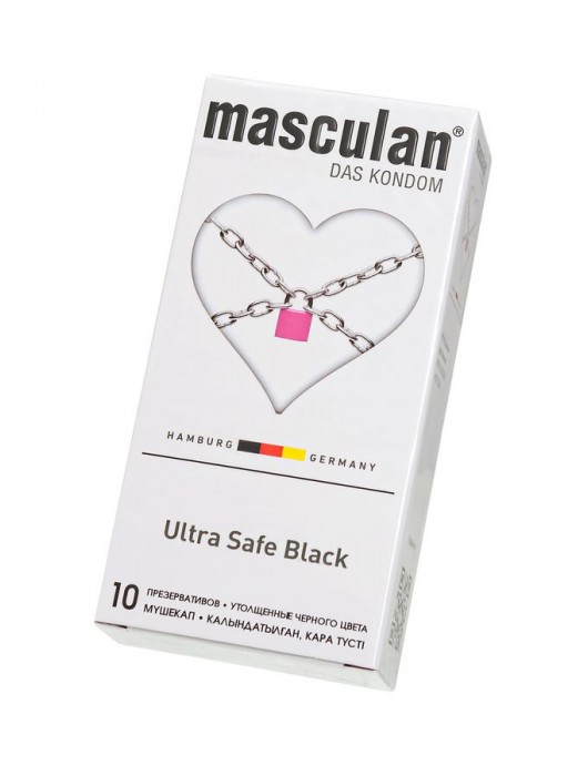 Ультрапрочные презервативы Masculan Ultra Safe Black - 10 шт. - Masculan - купить с доставкой в Сыктывкаре