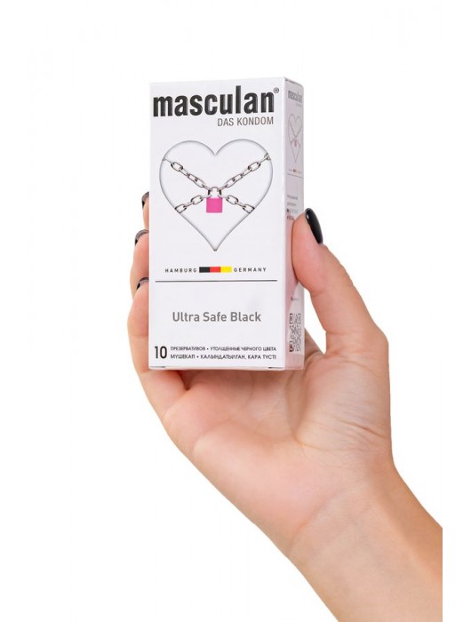 Ультрапрочные презервативы Masculan Ultra Safe Black - 10 шт. - Masculan - купить с доставкой в Сыктывкаре