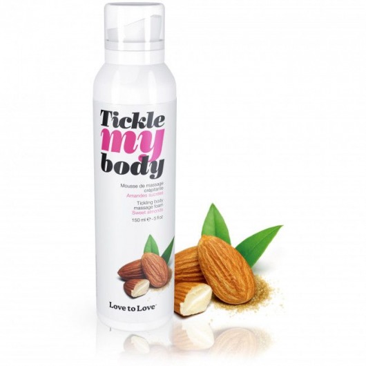 Массажная хрустящая пенка Tickle My Body Sweet Almonds с ароматом миндаля - 150 мл. - Love to Love - купить с доставкой в Сыктывкаре