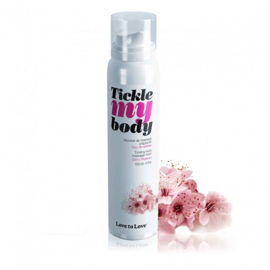 Массажная хрустящая пенка Tickle My Body Cherry Blossom с ароматом вишневого цвета - 150 мл. - Love to Love - купить с доставкой в Сыктывкаре