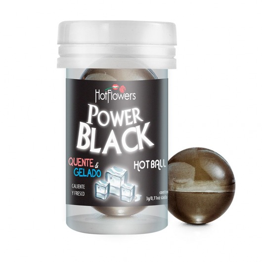 Интимный гель Power Black Hot Ball с охлаждающе-разогревающим эффектом (2 шарика по 3 гр.) - HotFlowers - купить с доставкой в Сыктывкаре