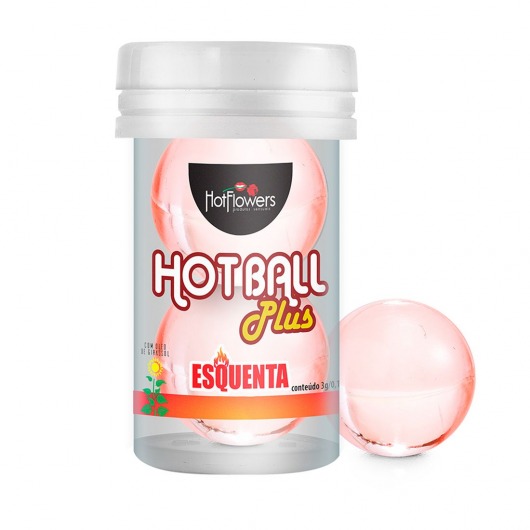 Лубрикант на масляной основе Hot Ball Plus с разогревающим эффектом (2 шарика по 3 гр.) - HotFlowers - купить с доставкой в Сыктывкаре