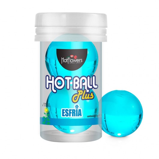 Лубрикант на масляной основе Hot Ball Plus с охлаждающим эффектом (2 шарика по 3 гр.) - HotFlowers - купить с доставкой в Сыктывкаре