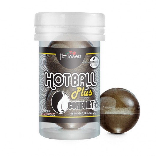 Анальный лубрикант на масляной основе Hot Ball Plus Conforto (2 шарика по 3 гр.) - HotFlowers - купить с доставкой в Сыктывкаре