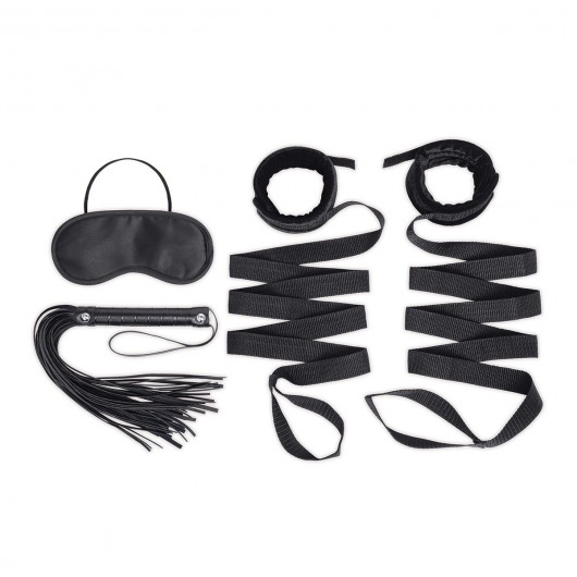 Эротический набор 4PC Bondage Bed Strap   Flogger Kit - Lux Fetish - купить с доставкой в Сыктывкаре