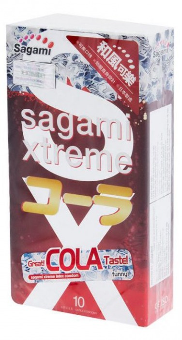 Ароматизированные презервативы Sagami Xtreme COLA - 10 шт. - Sagami - купить с доставкой в Сыктывкаре