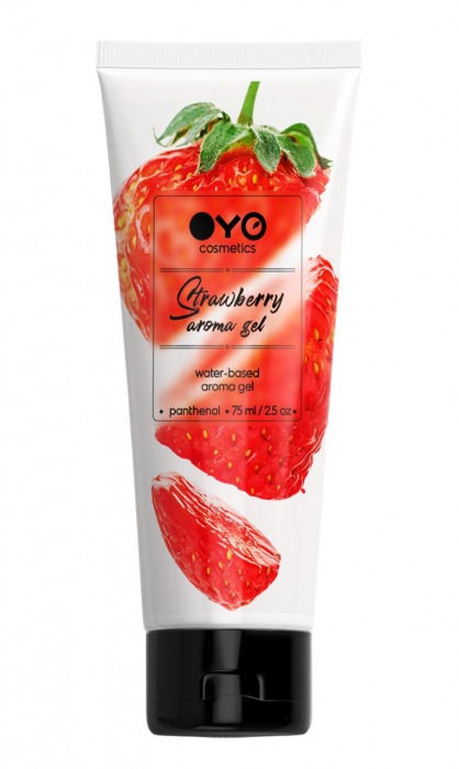 Лубрикант на водной основе OYO Aroma Gel Strawberry с ароматом клубники - 75 мл. - OYO - купить с доставкой в Сыктывкаре