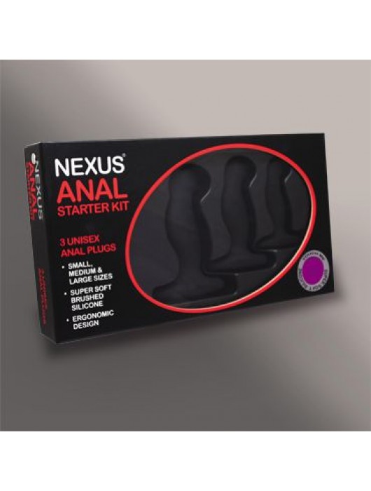 Набор из 3 массажеров простаты чёрного цвета NEXUS ANAL STARTER KIT - Nexus Range - в Сыктывкаре купить с доставкой