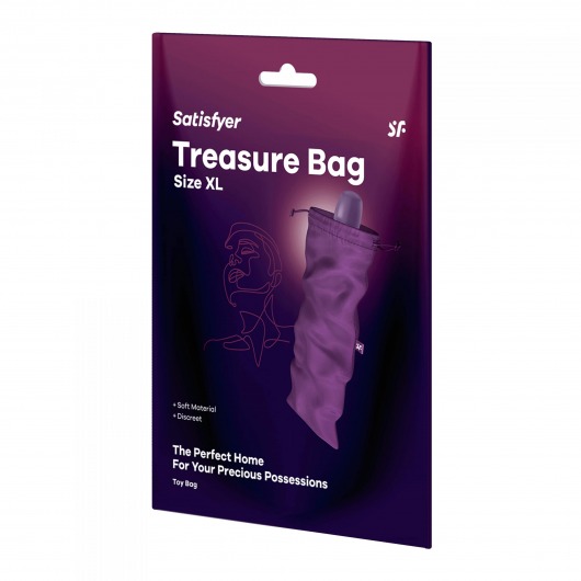 Фиолетовый мешочек для хранения игрушек Treasure Bag XL - Satisfyer - купить с доставкой в Сыктывкаре