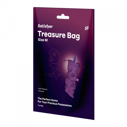 Фиолетовый мешочек для хранения игрушек Treasure Bag M - Satisfyer - купить с доставкой в Сыктывкаре