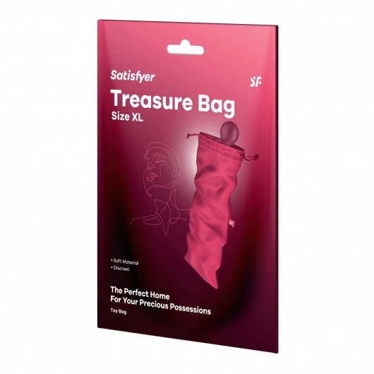 Розовый мешочек для хранения игрушек Treasure Bag XL - Satisfyer - купить с доставкой в Сыктывкаре