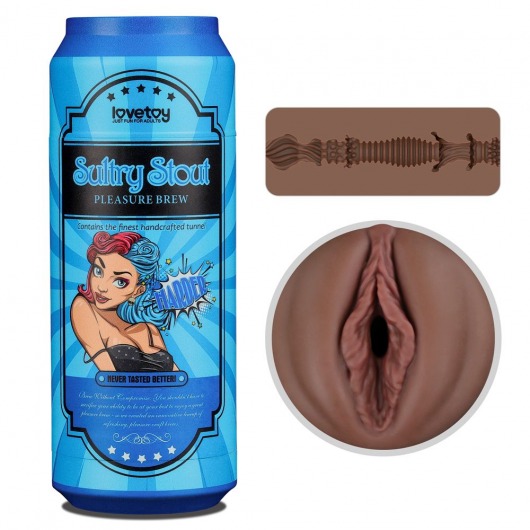 Коричневый мастурбатор-вагина Pleasure Brew Masturbator-Sultry Stout в банке - Lovetoy - в Сыктывкаре купить с доставкой