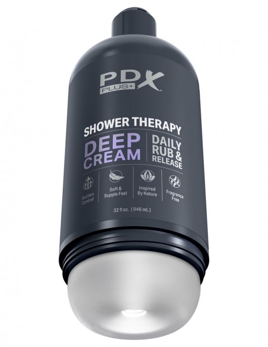 Мастурбатор в бутылке Shower Therapy Deep Cream - Pipedream - в Сыктывкаре купить с доставкой