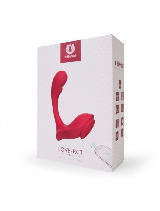 Красный вибромассажер в трусики Love-RCT - 13,1 см. - S-HANDE
